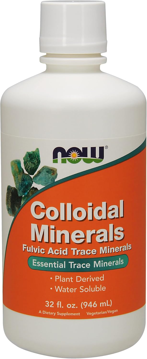 NOW Foods Colloidal Minerals Liquid Supplement - 32 fl oz Bottle
