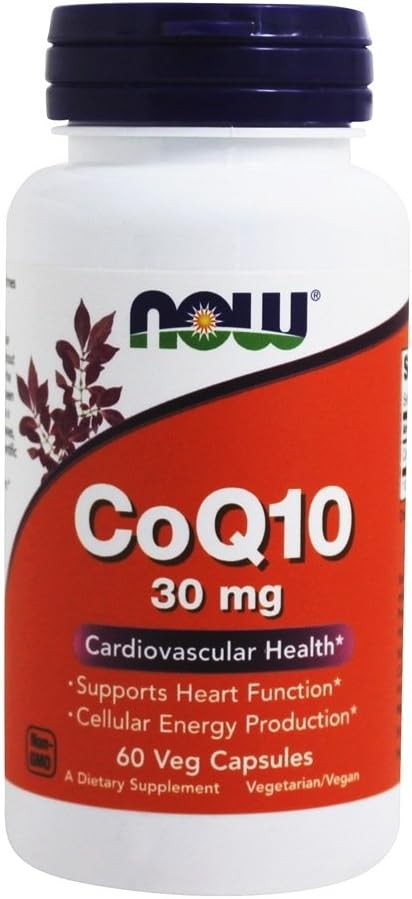 Now Foods Coq10 30mg 60 Vegetarian Capsules for Heart Health Support