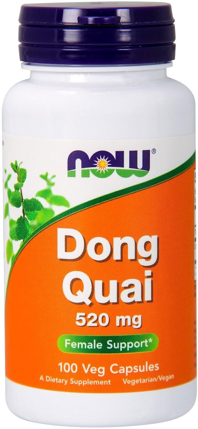 NOW Foods Dong Quai Capsules - 520mg, 100 Count (Pack of 3) - Natural Menstrual Support Supplement
