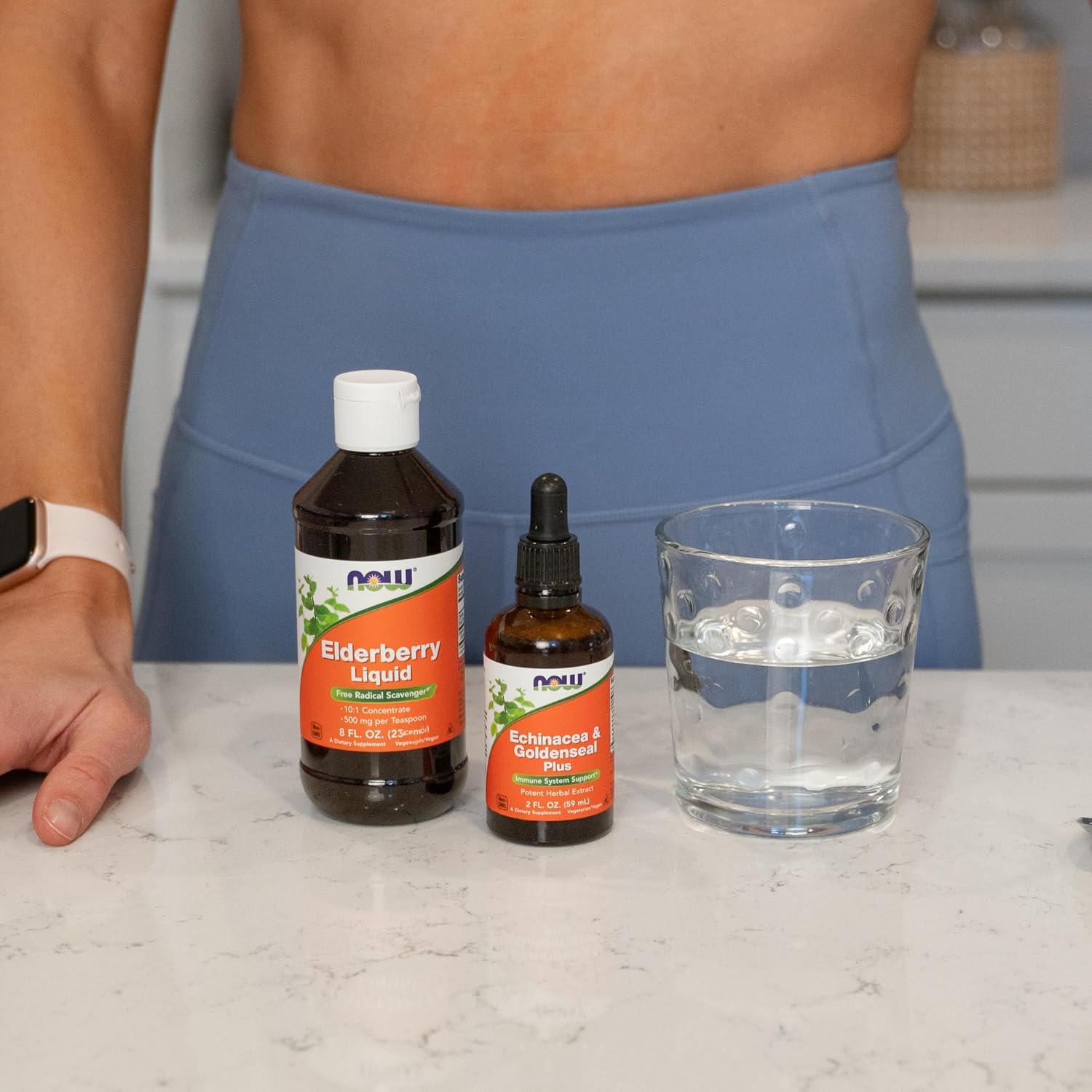 NOW Foods Echinacea & Goldenseal Plus Supplement with Dropper for Immune System Support - 2-Ounce Bottle