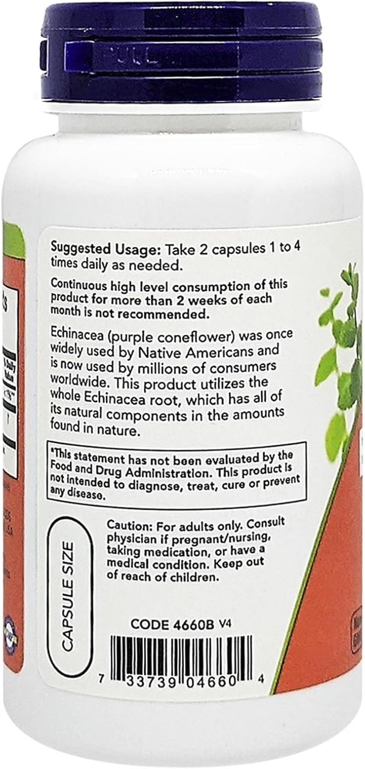 Now Foods Echinacea Root Purpurea Capsules - 400mg, 100 Count