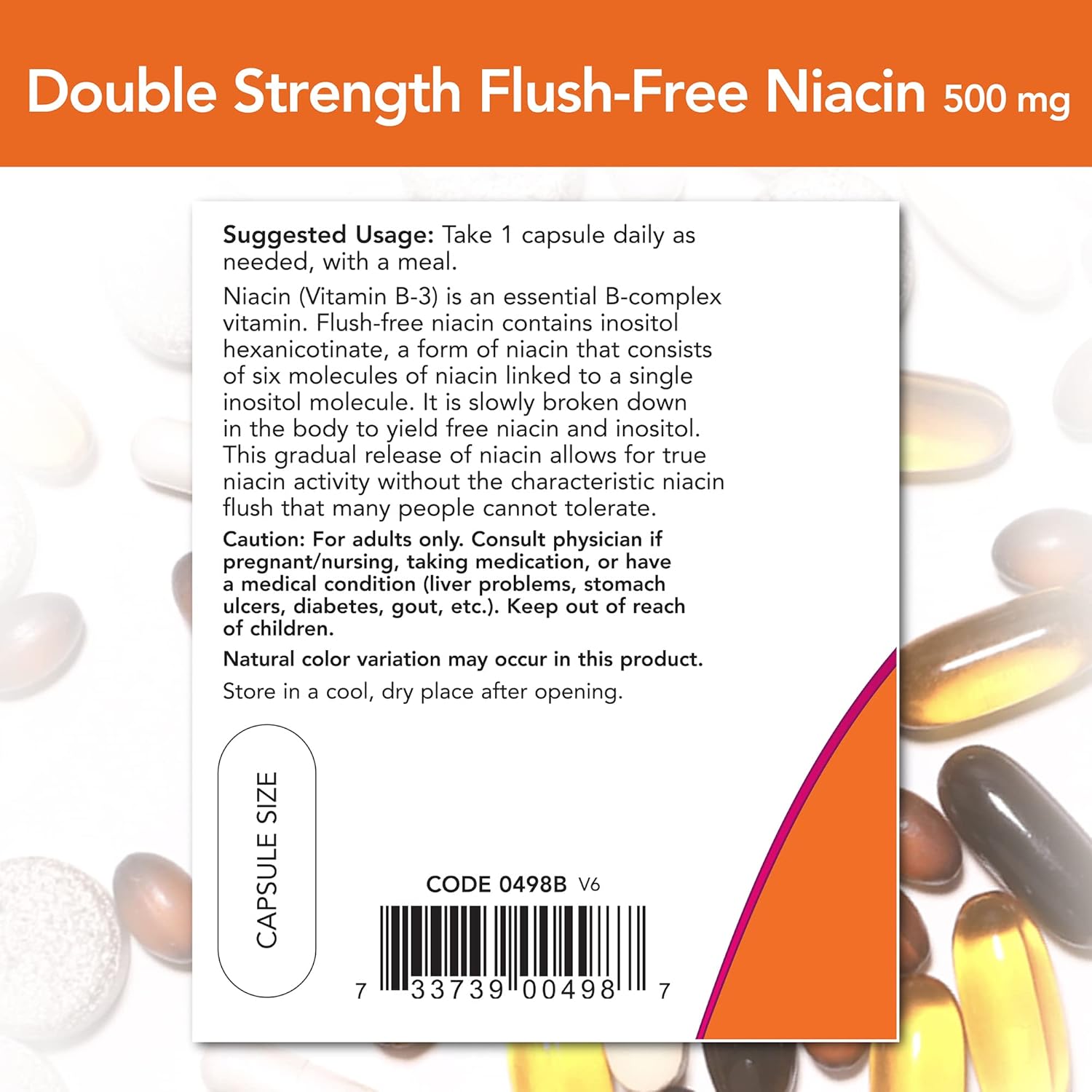 Now Foods Flush-Free Niacin Double Strength 640mg, 90 Vcaps - Pack of 2 - High Potency Niacin Supplement
