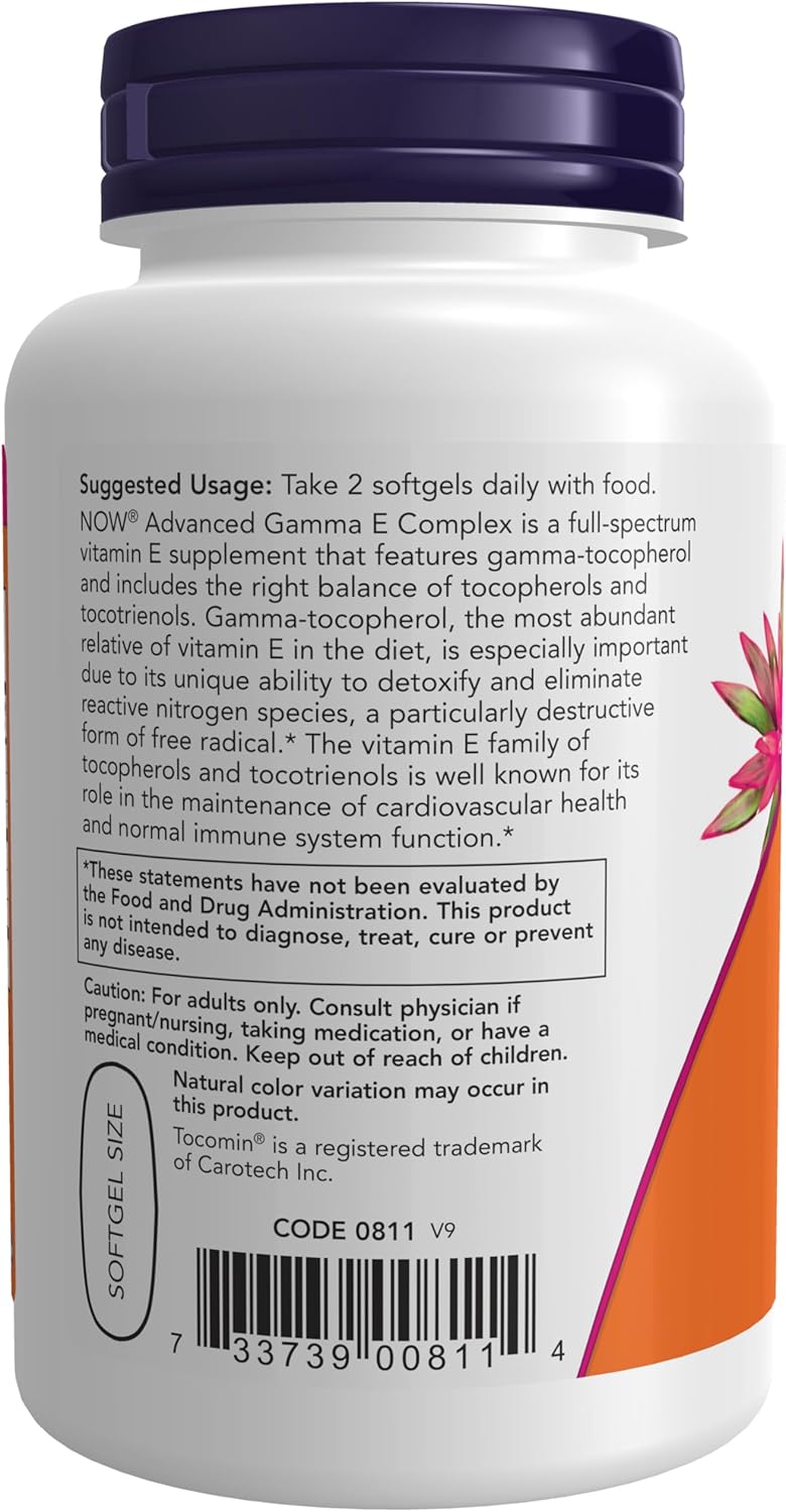 Now Foods Gamma E Complex - Advanced Formula with 120 Softgels