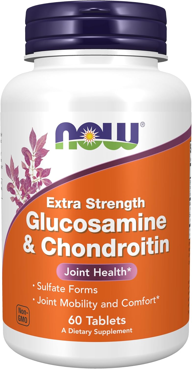 NOW Foods Glucosamine & Chondroitin Extra Strength Supplements - 60 Tablets