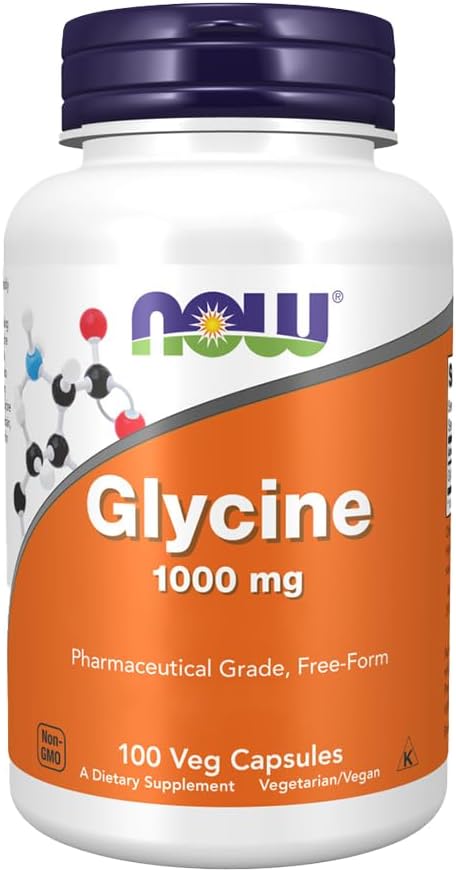 NOW Foods Glycine Supplement 1000 mg - 100 Vegetarian Capsules