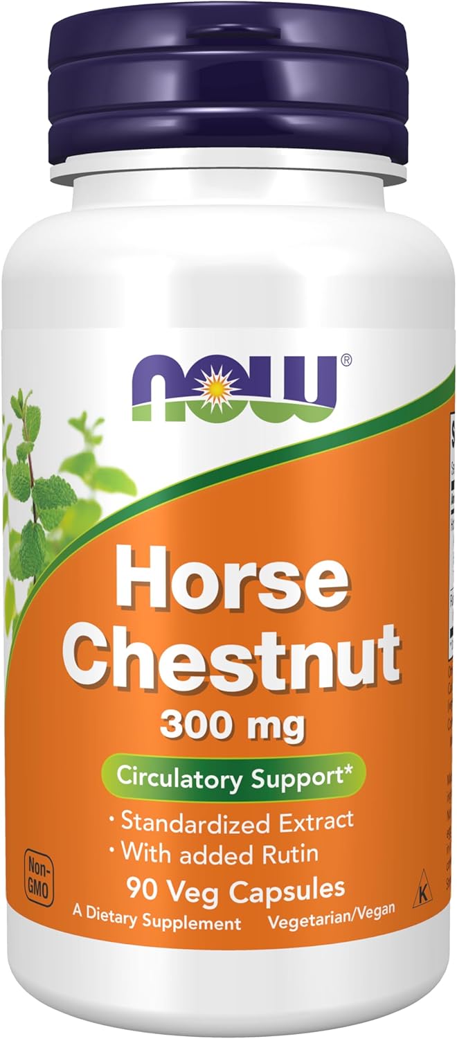 NOW Foods Horse Chestnut 300mg with Rutin, Circulatory Support, 90 Veg Capsules - BoostGo Australia