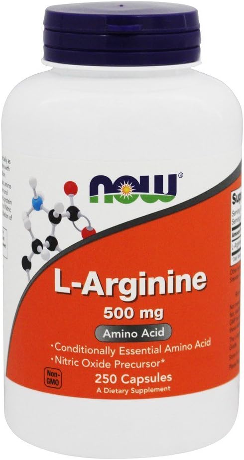 NOW Foods L-Arginine 500 MG Amino Acid Supplement - 250 Tablets