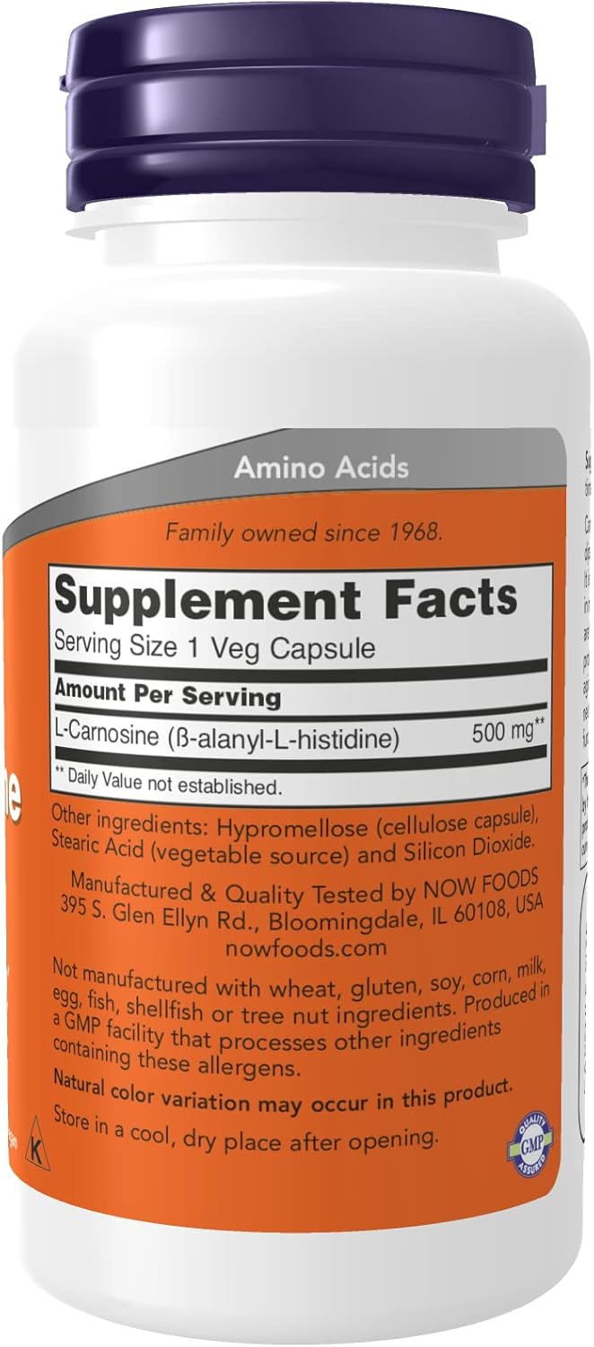 Now Foods L-Carnosine 500 mg - 50 Vcaps Triple Pack