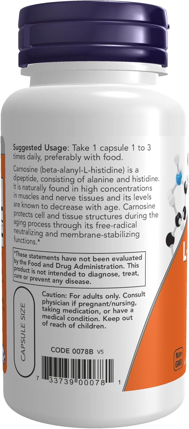 Now Foods L-Carnosine 500 mg - 50 Vcaps Triple Pack
