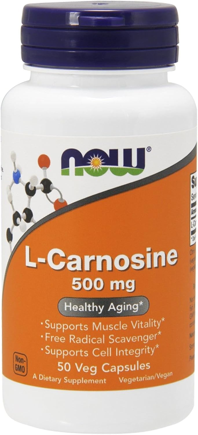 Now Foods L-Carnosine 500mg Vegetarian Capsules - 50 Count