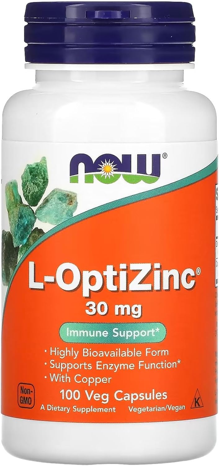 Now Foods: L-Optizinc Immune Support Capsules - 30mg, 100 Count (Pack of 2)