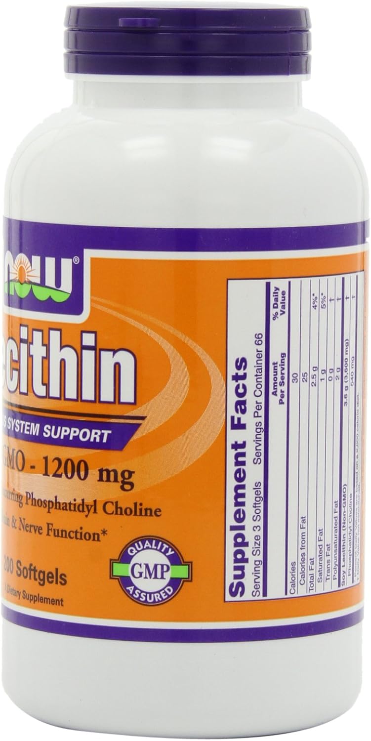 NOW Foods Lecithin Softgels - 400 Count, Pack of 2 - Non-GMO Soy Supplement for Brain Health and Liver Support