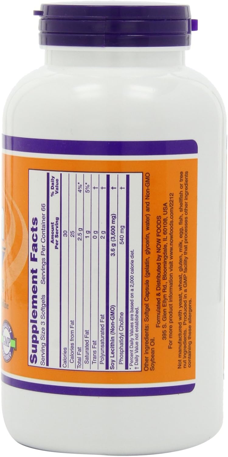 NOW Foods Lecithin Softgels - 400 Count, Pack of 2 - Non-GMO Soy Supplement for Brain Health and Liver Support
