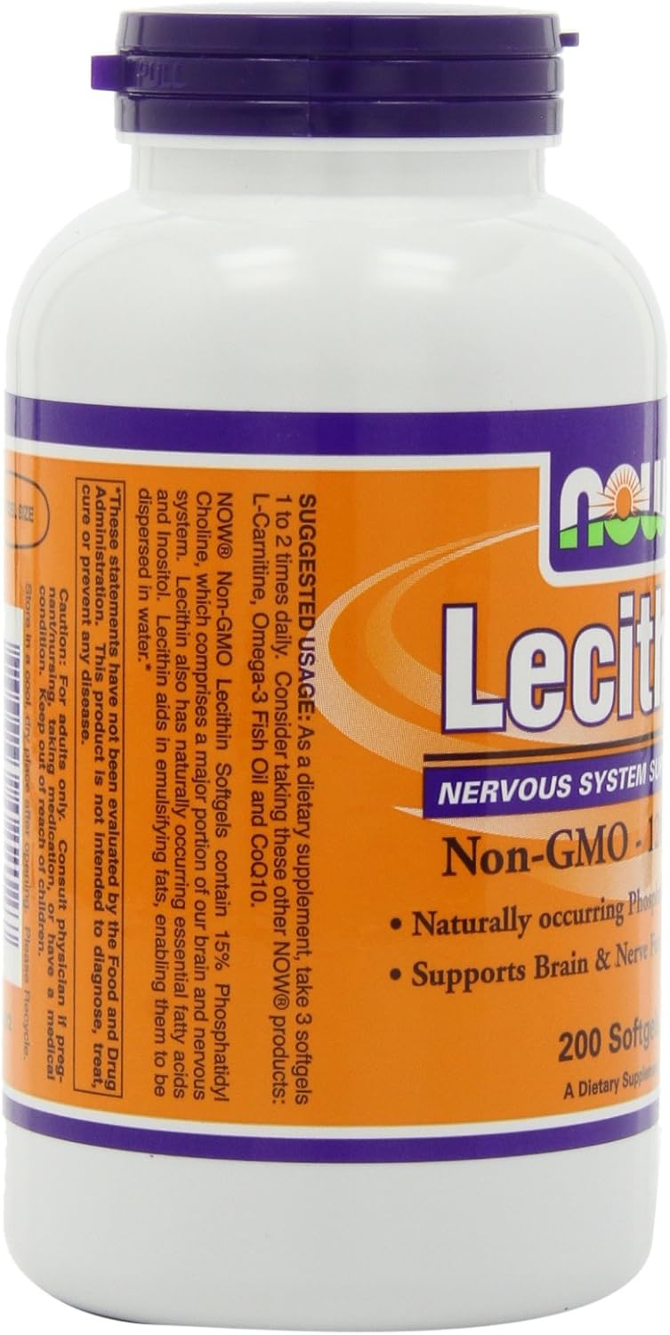NOW Foods Lecithin Softgels - 400 Count, Pack of 2 - Non-GMO Soy Supplement for Brain Health and Liver Support