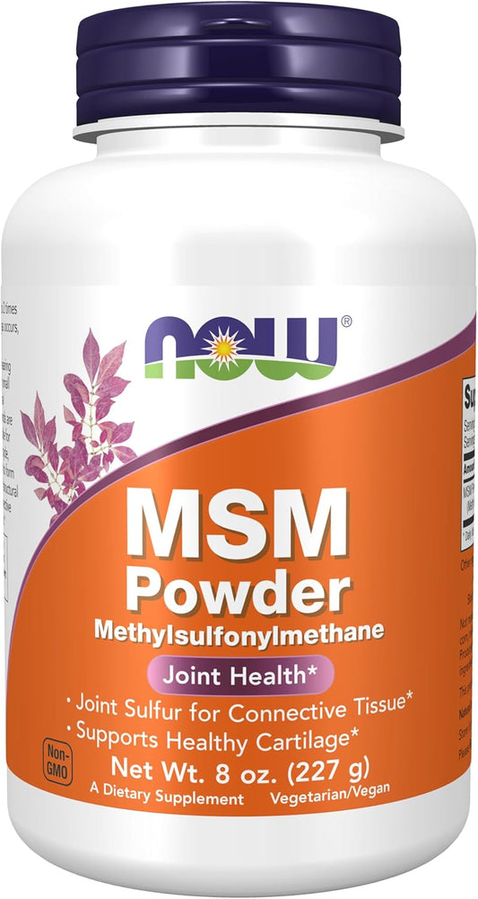 NOW Foods MSM Powder - 8-Ounce, Supports Healthy Cartilage and Joint Health