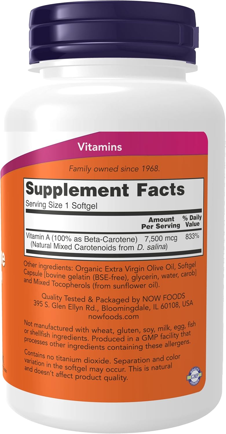 Now Foods Natural Beta Carotene Softgels - 360 Count