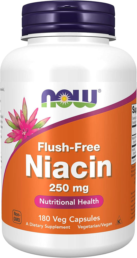 Now Foods Niacin Flush Free 250 mg Capsules, 540 Count - Pack of 3