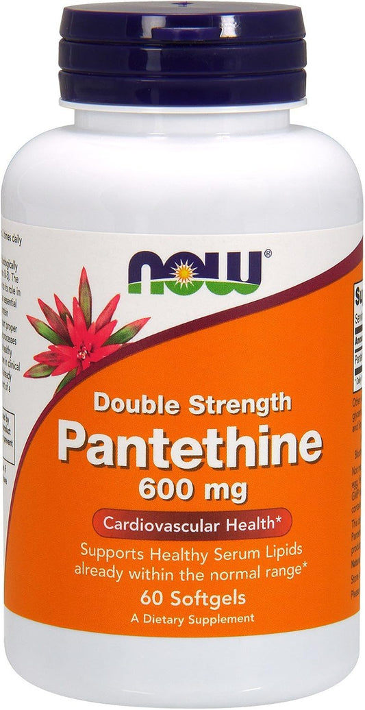 Now Foods Pantethine Double Strength Softgels - 600 mg, 60 Count
