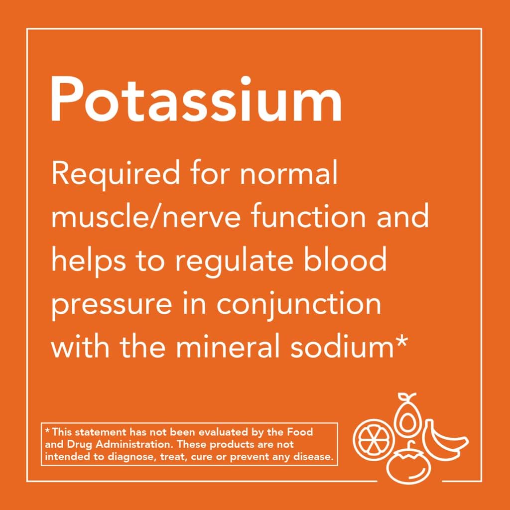 NOW Foods Potassium Citrate 99 mg Supplement for Heart Health and Muscle Function