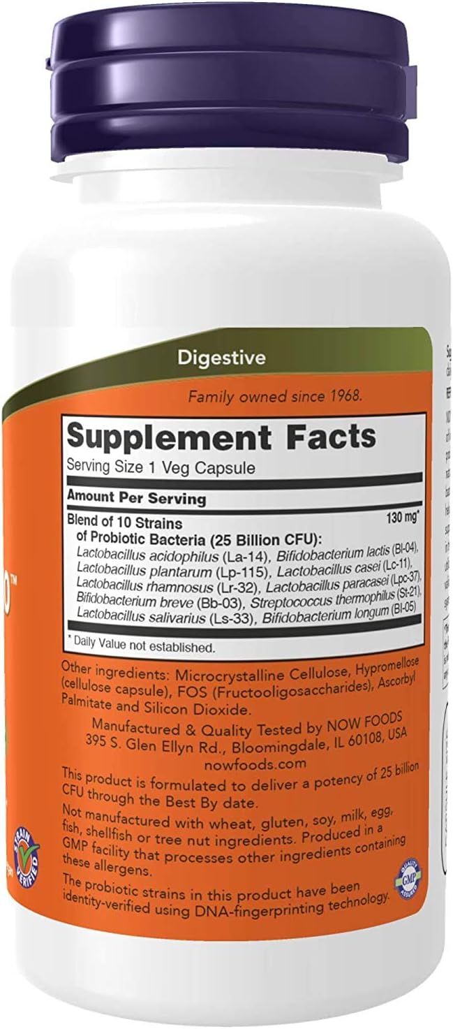 NOW Foods Probiotic-10 25 Billion, 300 Capsules - Triple Pack