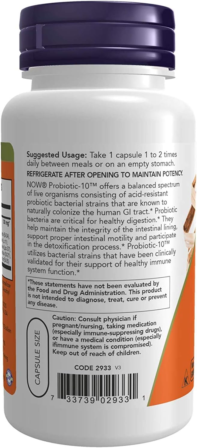 NOW Foods Probiotic-10 25 Billion, 300 Capsules - Triple Pack