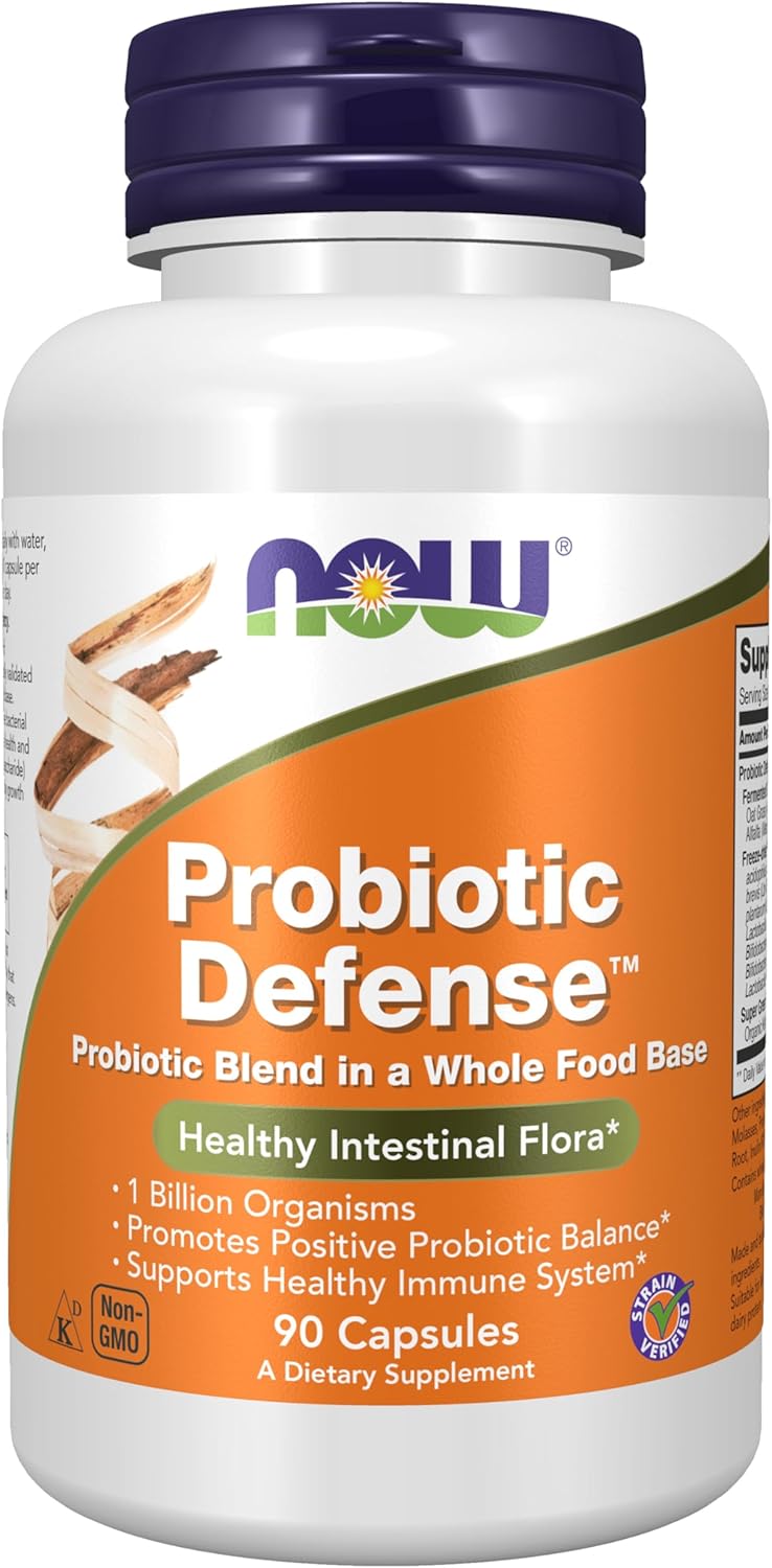 NOW Foods Probiotic Defense Supplement with 1 Billion Organisms - 90 Veg Capsules