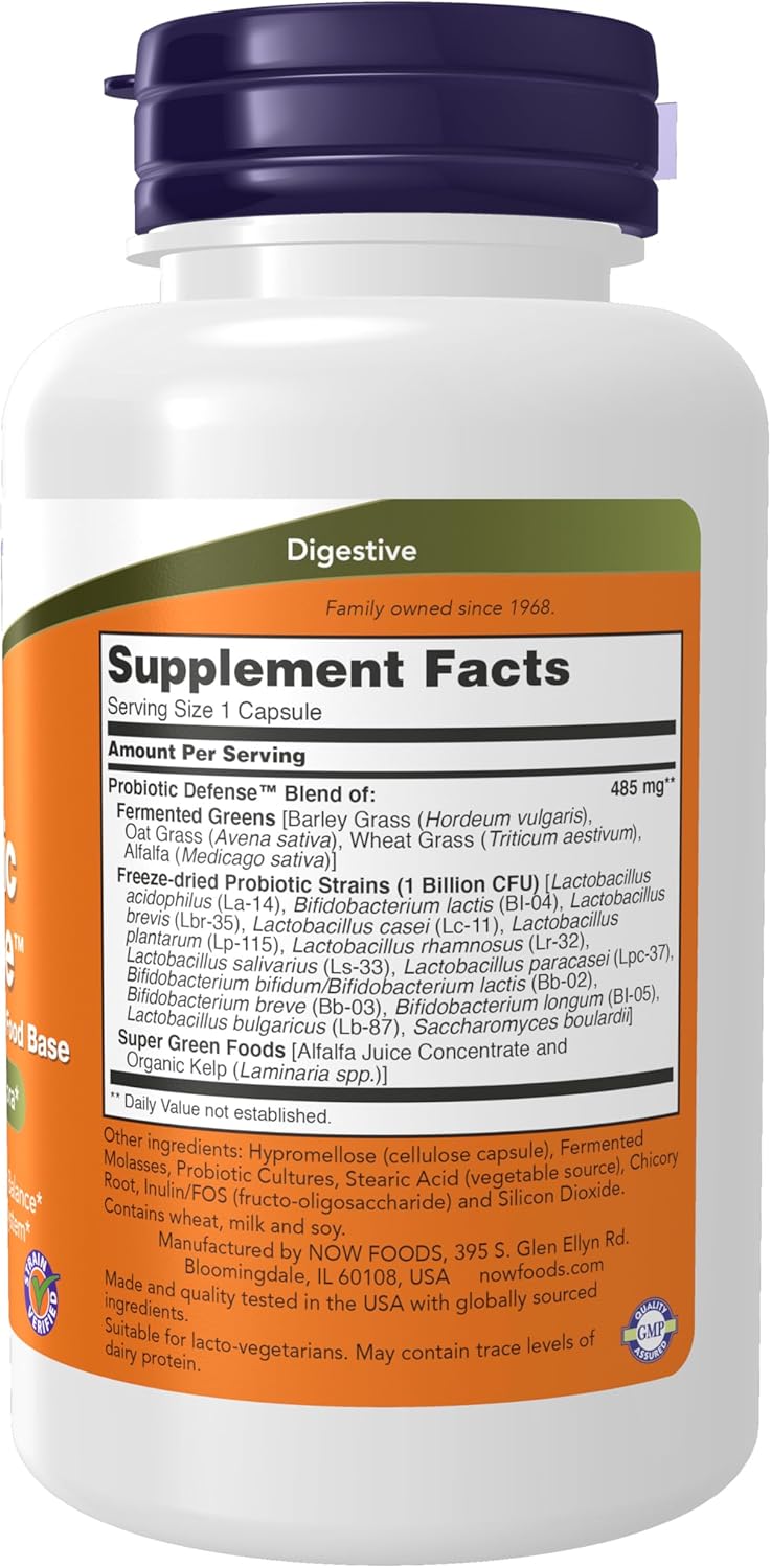NOW Foods Probiotic Defense Supplement with 1 Billion Organisms - 90 Veg Capsules