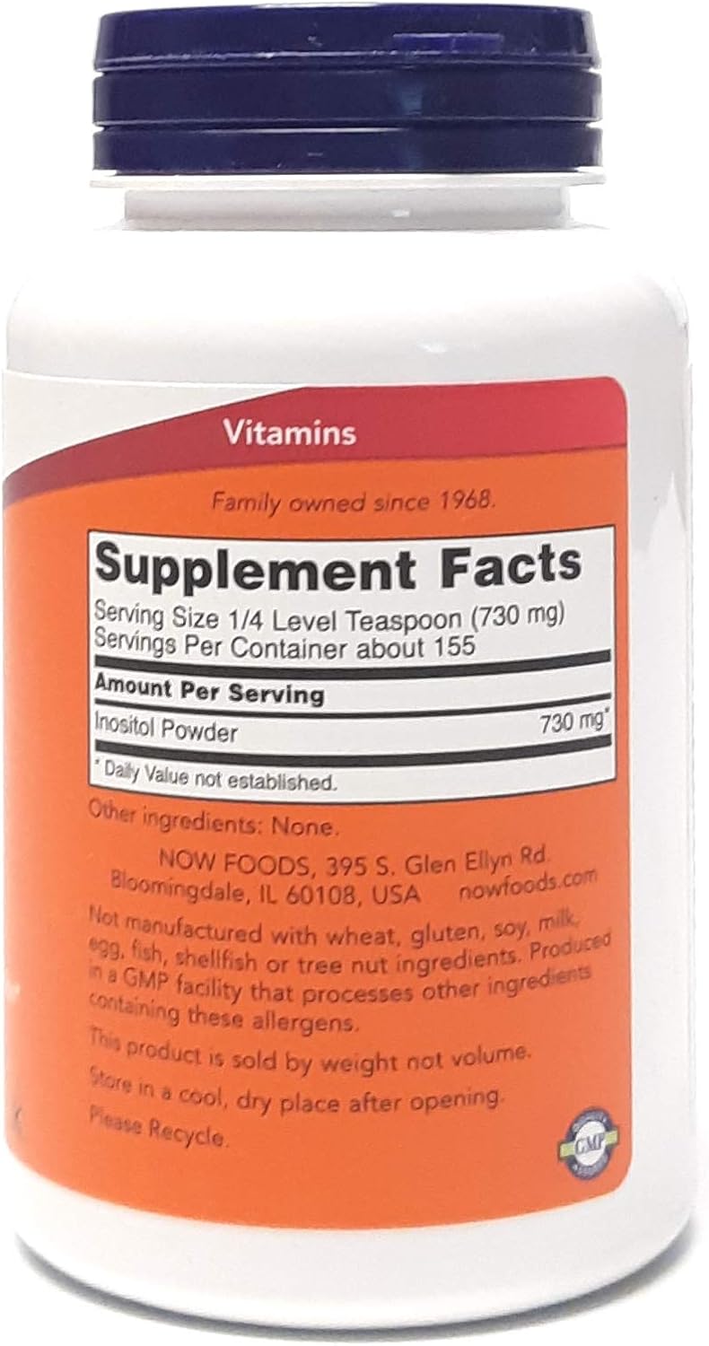 Now Foods Pure Inositol Powder, 4oz - 2 Pack
