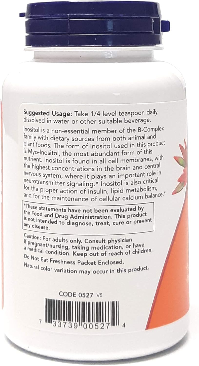 Now Foods Pure Inositol Powder, 4oz - 2 Pack