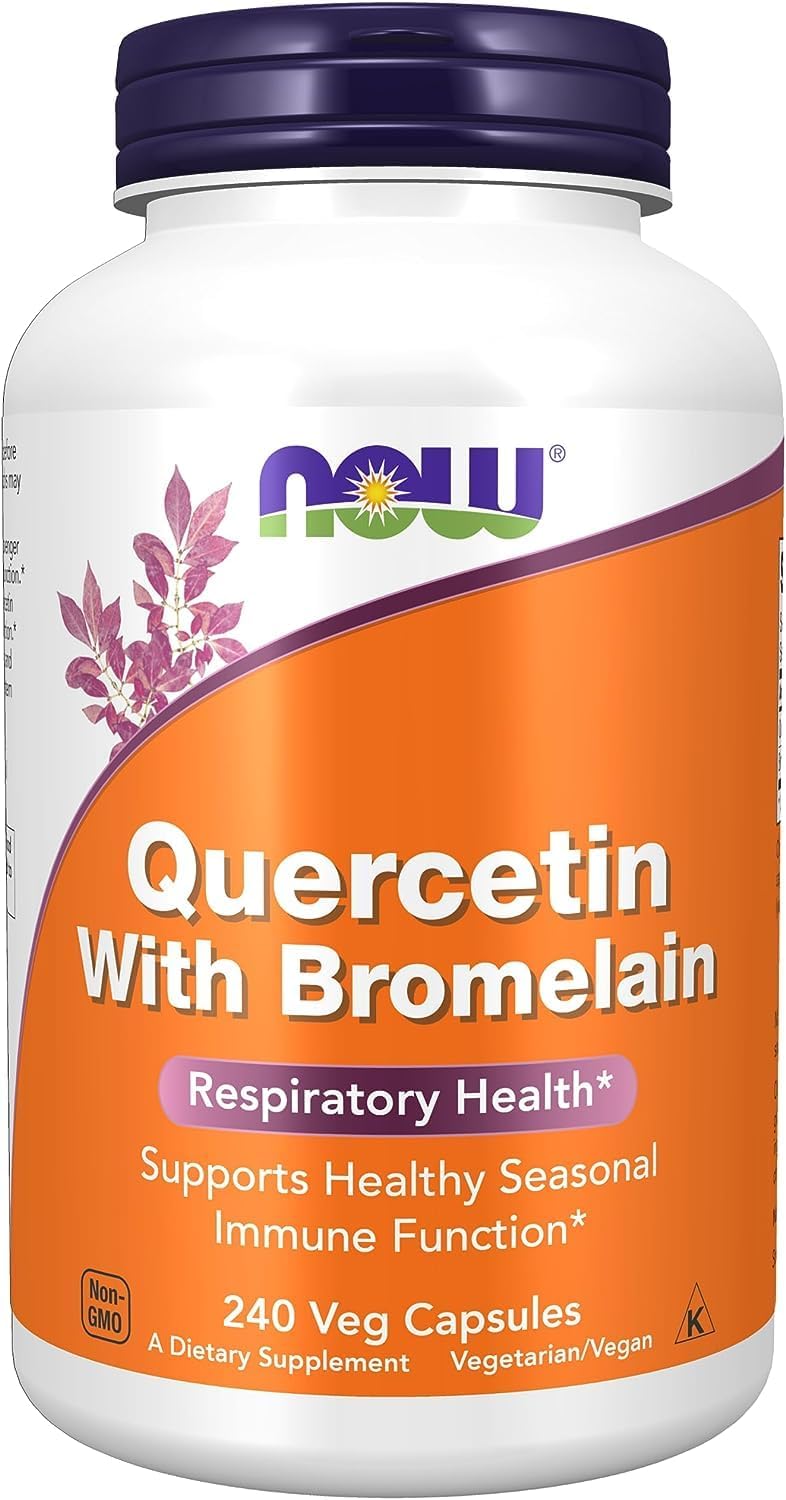 NOW Foods Quercetin with Bromelain - 2 Pack of 240 Vegetable Capsules