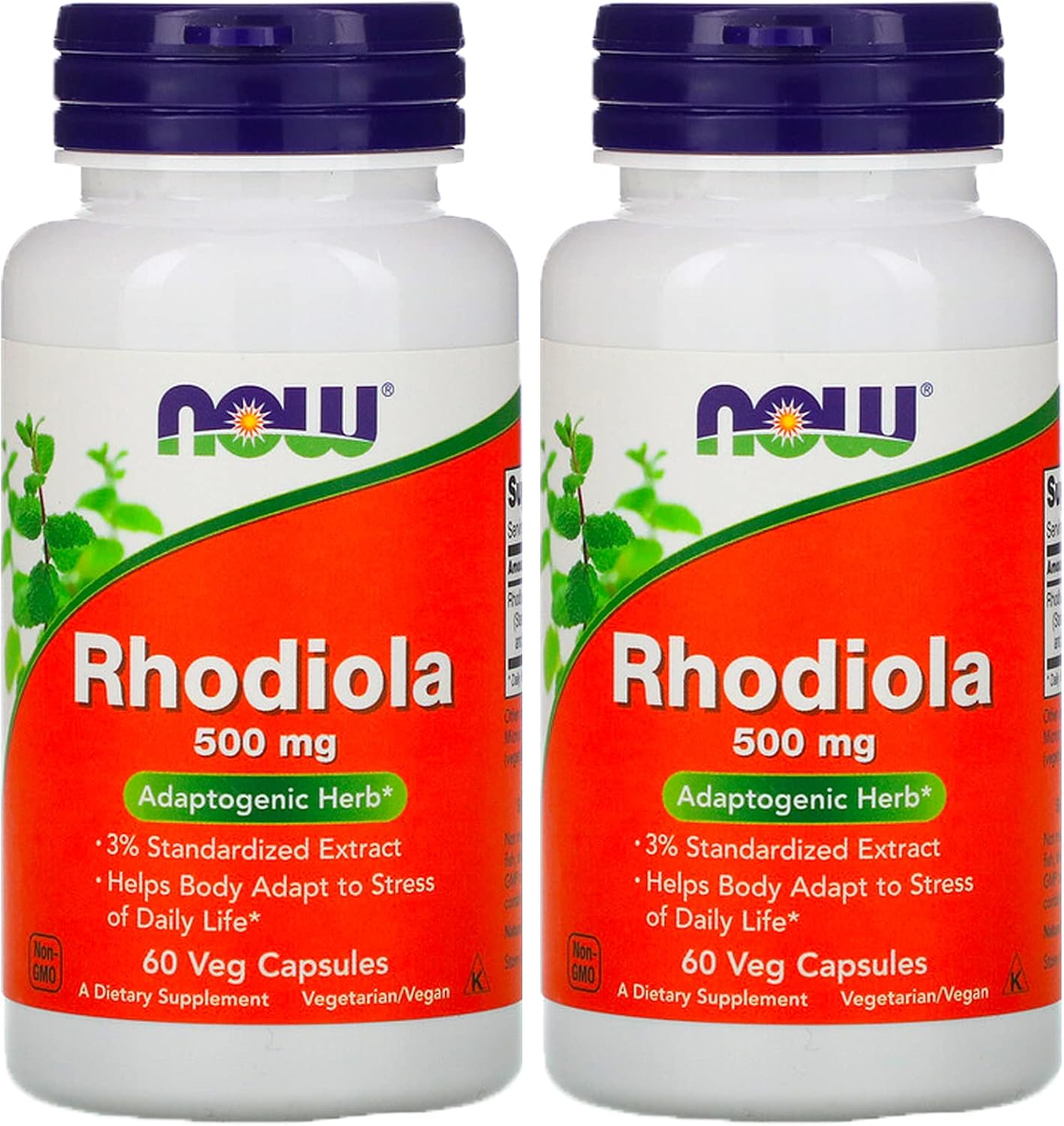 Now Foods Rhodiola 500mg Veg Capsules - 2 Pack