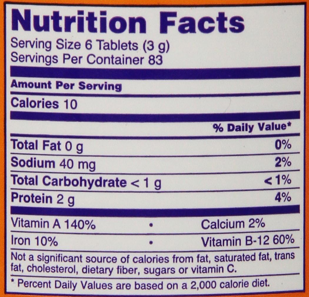 NOW Foods Spirulina Tablets 500mg - 500 Count Bottle - Organic Spirulina Supplement