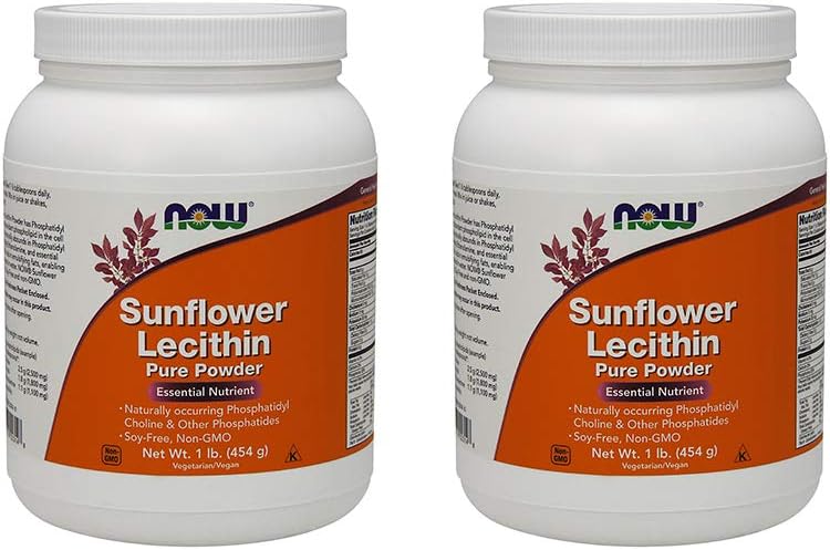 Now Foods Sunflower Lecithin Powder 1 lb (454 g) - Pack of 2