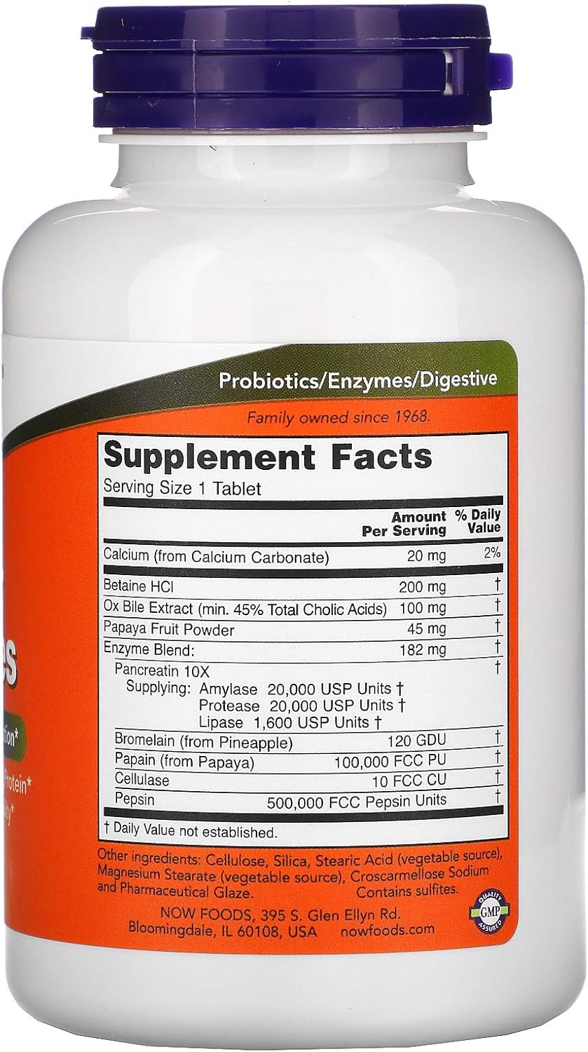 Now Foods Super Enzymes - 360 Tablets, Digestive Health Support Supplement