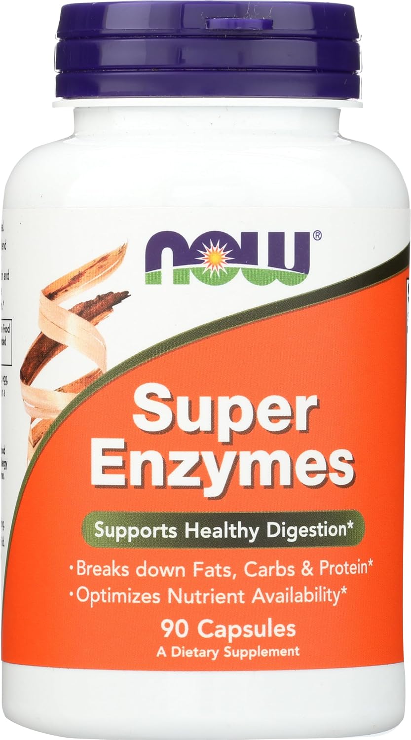 NOW Foods Super Enzymes - Digestive Health Support - 90 Capsules