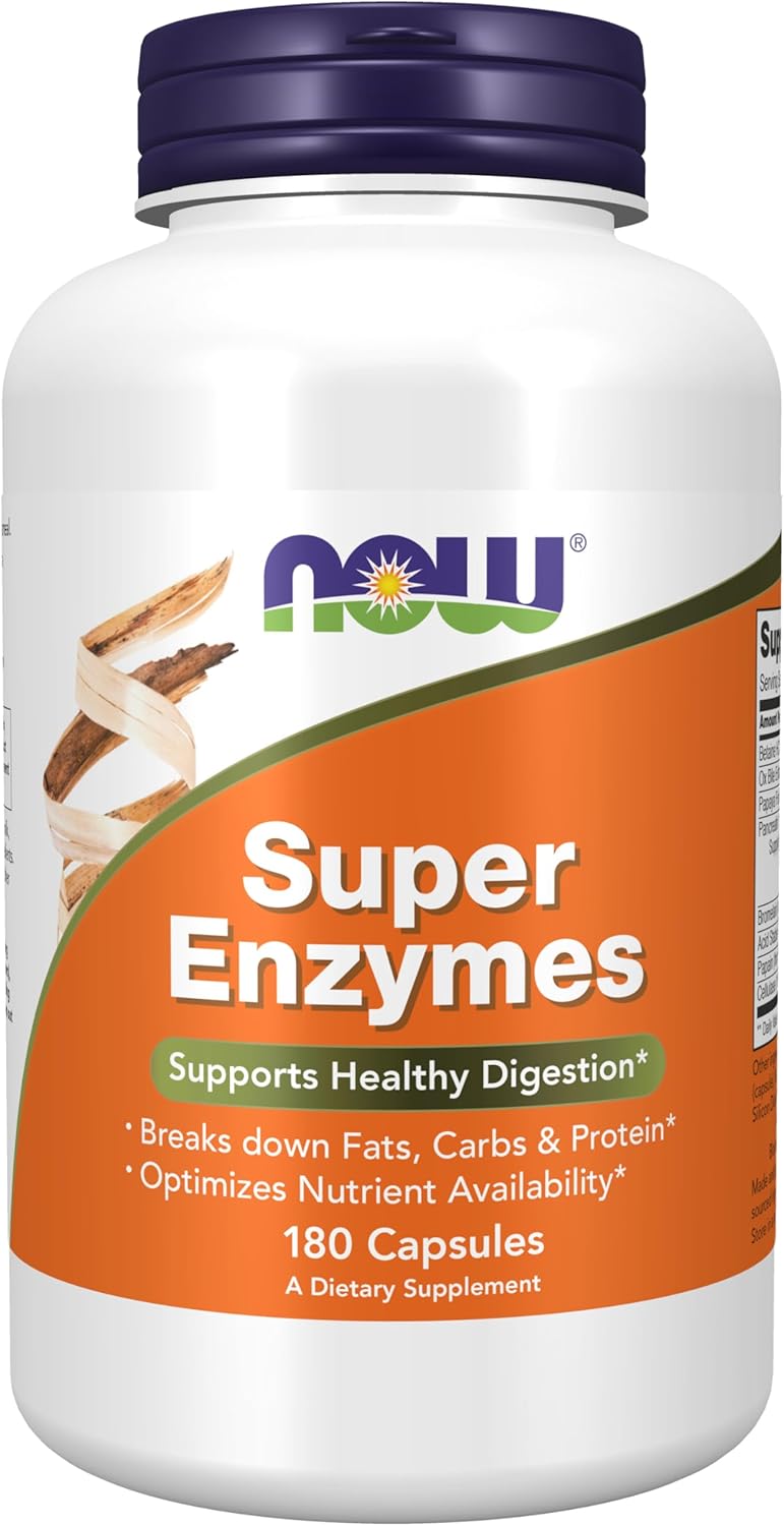 Now Foods Super Enzymes 360 Capsules, Double Pack - Digestive Health Support Supplement