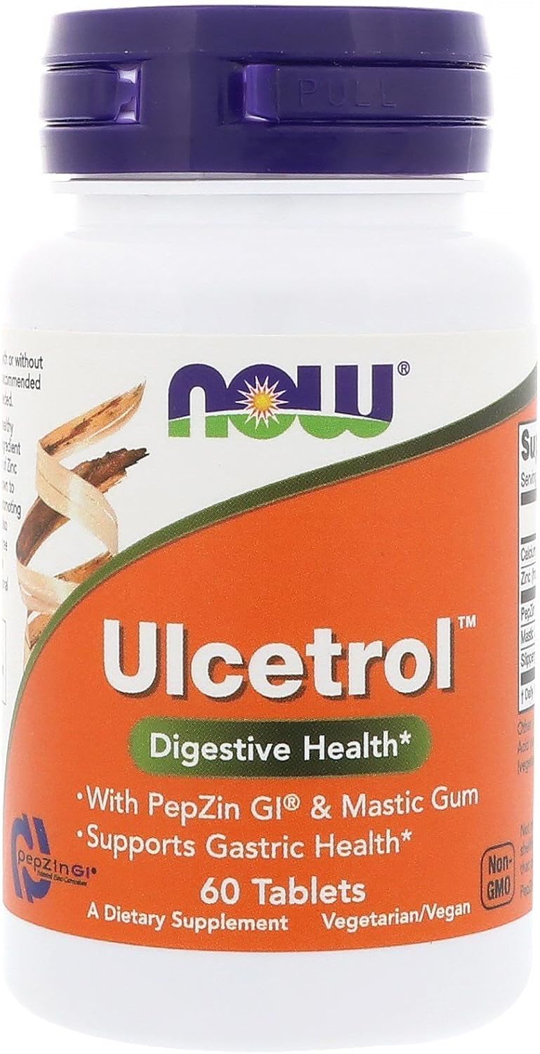 NOW Foods Ulcetrol 60 Tablets x 2 - Natural Support for Digestive Health