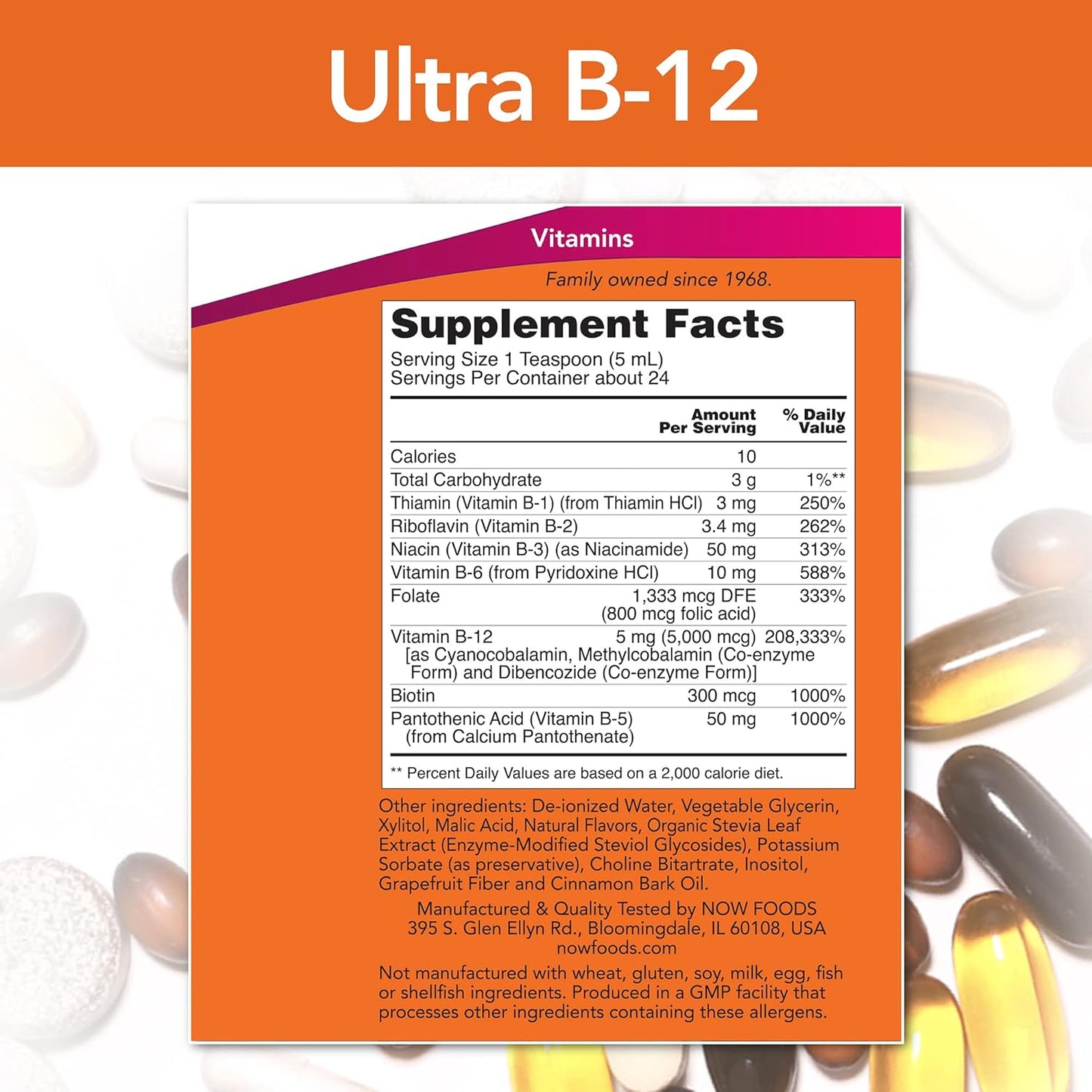 Now Foods Ultra B-12 Liquid Supplement - 4 oz. (2 Pack) for Energy Support