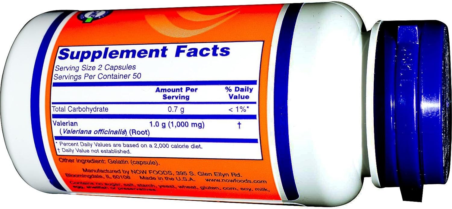 Now Foods Valerian Root Capsules, 500 mg - 100 Count (Pack of 2)
