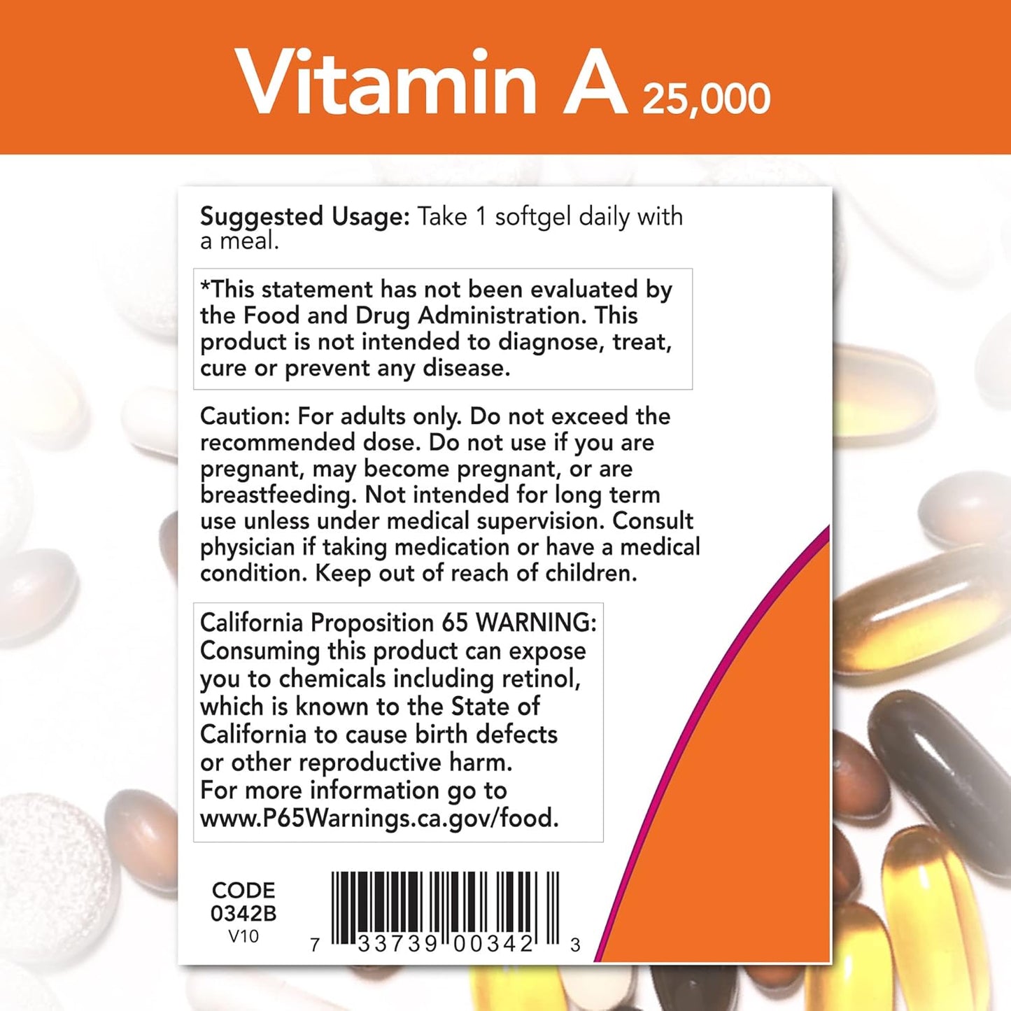 Now Foods Vitamin A 25000 IU Soft-gels Multi-Pack - Fish Liver Oil Source