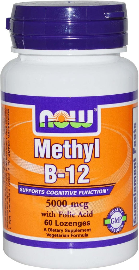 Now Foods Vitamin B12 Brain Support Lozenges, 60 Count Bottle