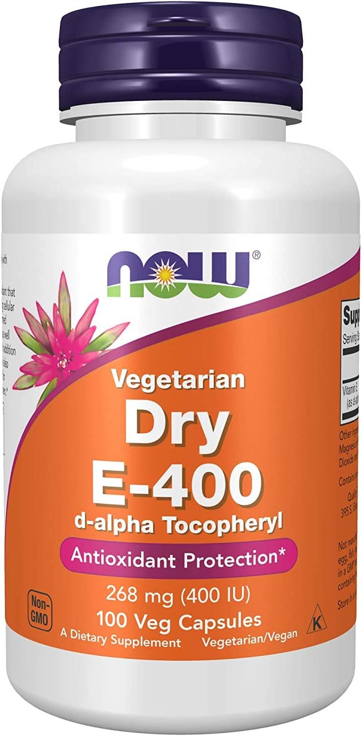Now Foods Vitamin E-400 Dry - 100 Capsules (Pack of 2)