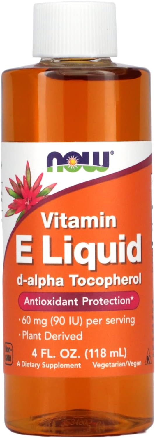 NOW Foods Vitamin E Liquid Supplement - 90 IU, 4-Ounce Bottle