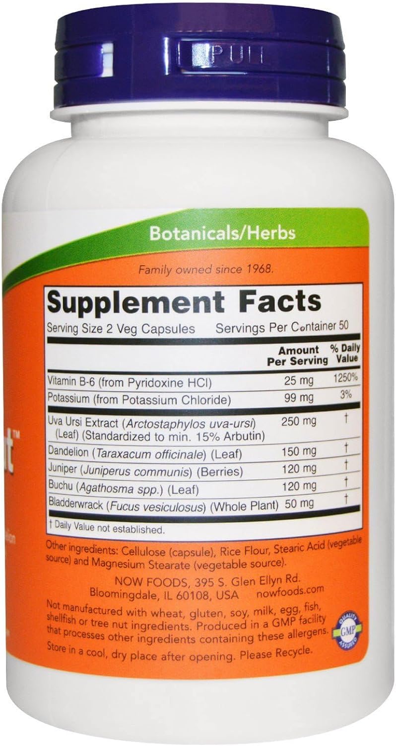 Now Foods Water Out 100 Veggie Capsules - 2 Pack for Fluid Balance Support