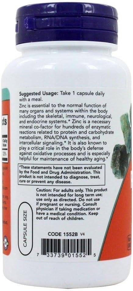 NOW Foods Zinc Picolinate Capsules - 50 mg, 120 Count
