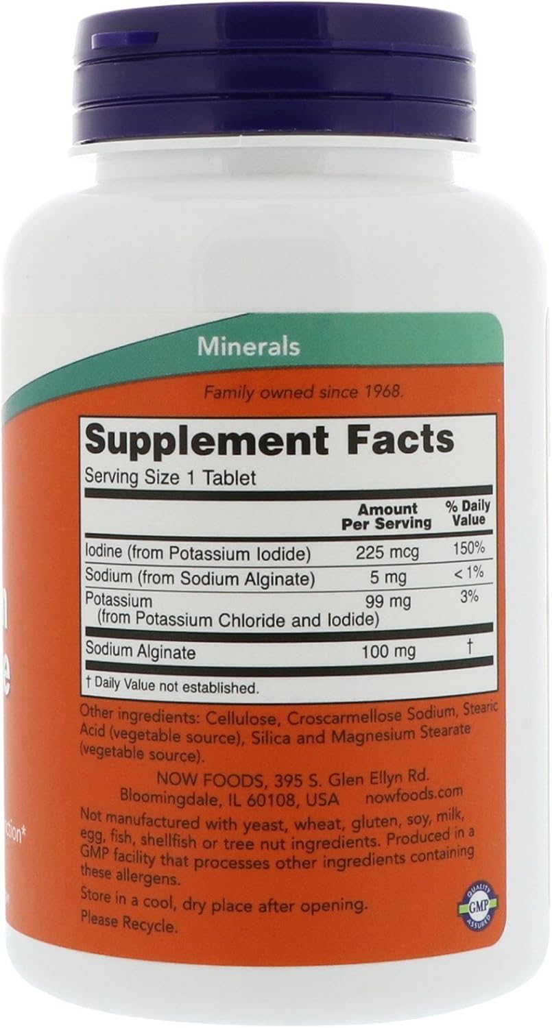 NOW Potassium Plus Iodine Tablets - 360 Tablets (2 Pack) by NOW Foods