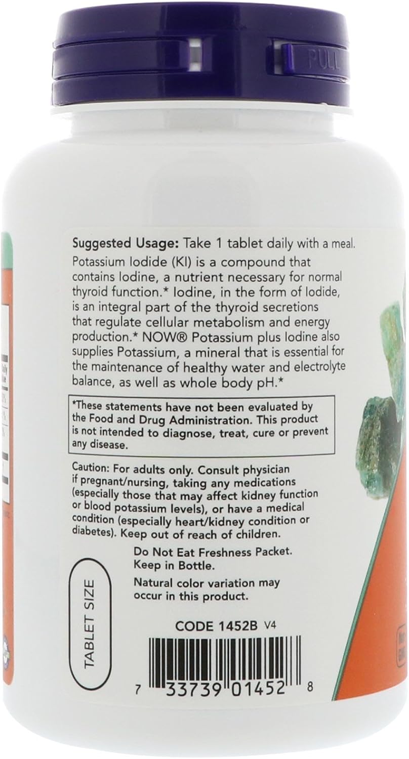 NOW Potassium Plus Iodine Tablets - 360 Tablets (2 Pack) by NOW Foods