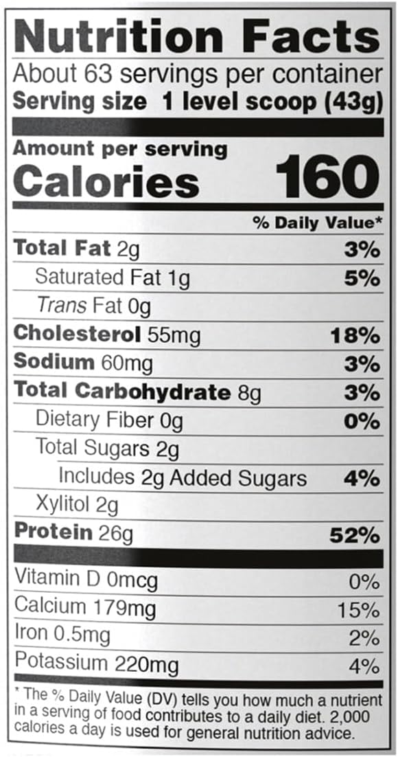 NOW Sports Whey Protein Powder, Creamy Vanilla - 6 lb - 26g Protein with BCAAs by NOW Foods