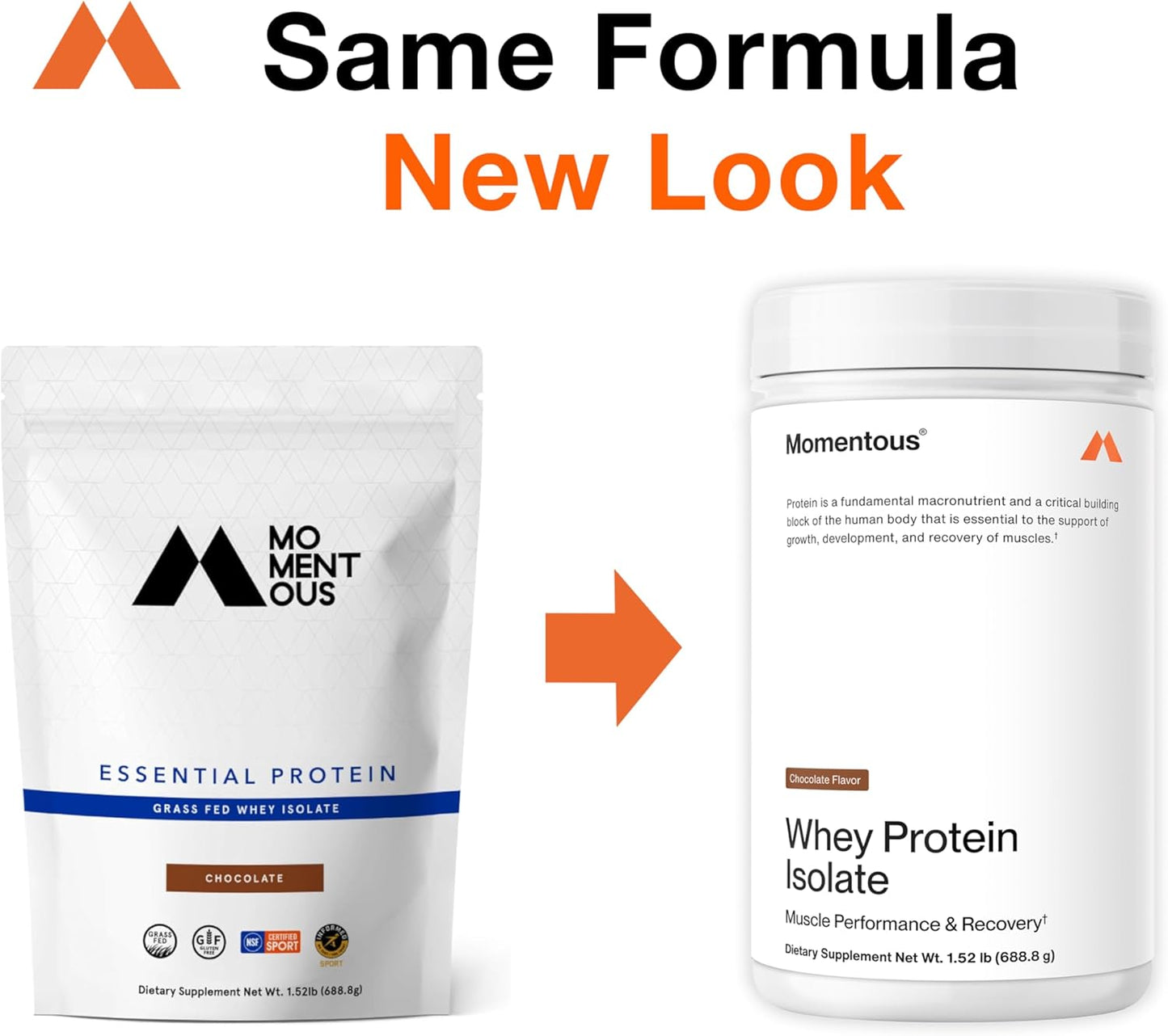 NSF Certified Grass-Fed Whey Isolate Protein Powder - 20g Protein, Gluten-Free, Chocolate Flavor - 24 Servings for Everyday Essential Nutrition