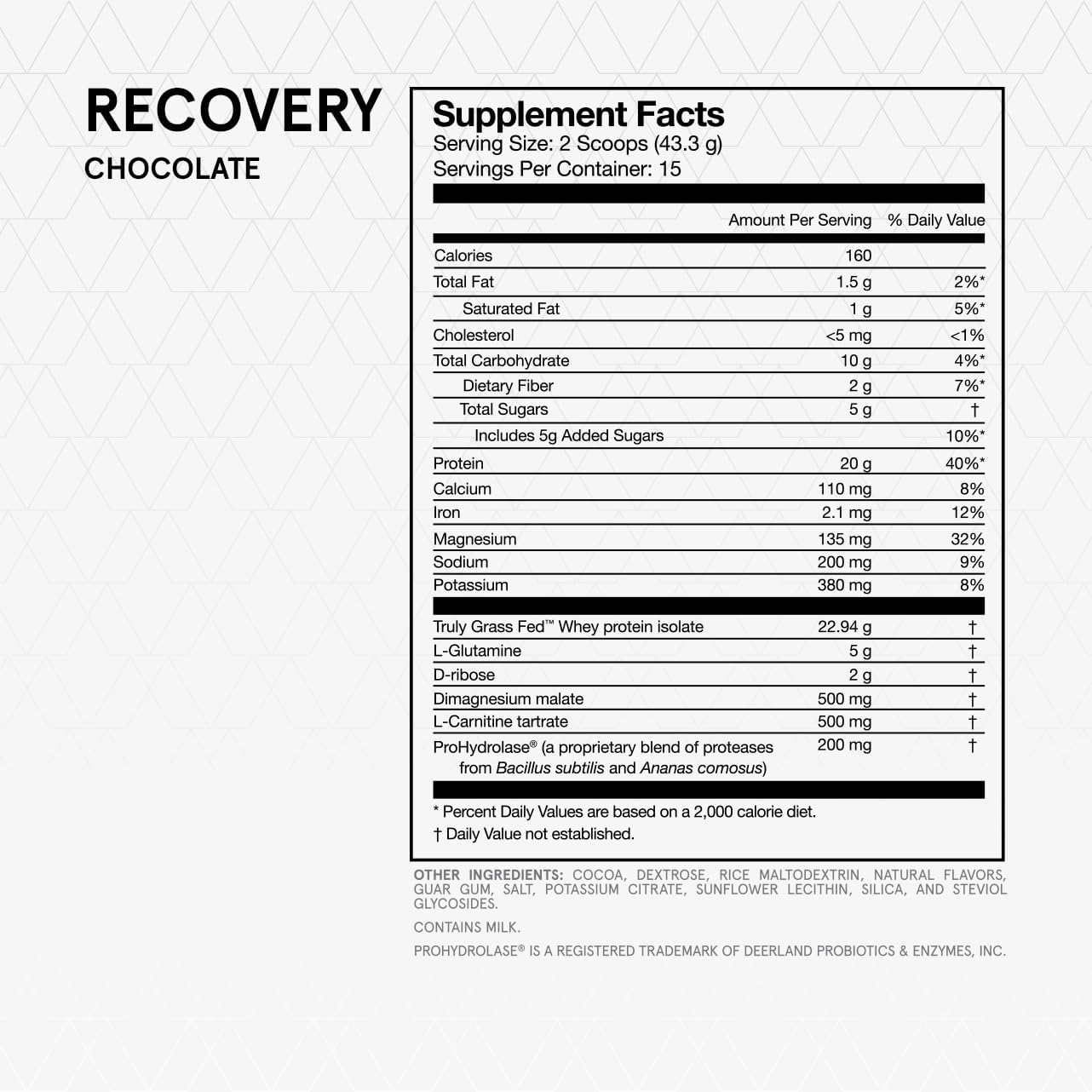 NSF Certified Grass-Fed Whey Protein Powder - 20g Post-Workout Isolate Protein - Gluten-Free Chocolate - 15 Servings